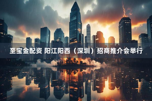 至宝金配资 阳江阳西（深圳）招商推介会举行